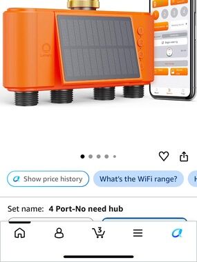 Lumary 4-Port Smart Water Meter Controller - Bright Orange